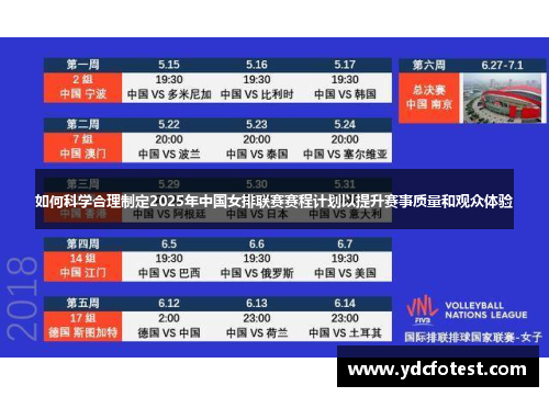 如何科学合理制定2025年中国女排联赛赛程计划以提升赛事质量和观众体验